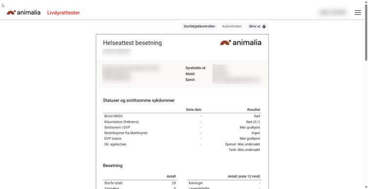 helseattest besetning