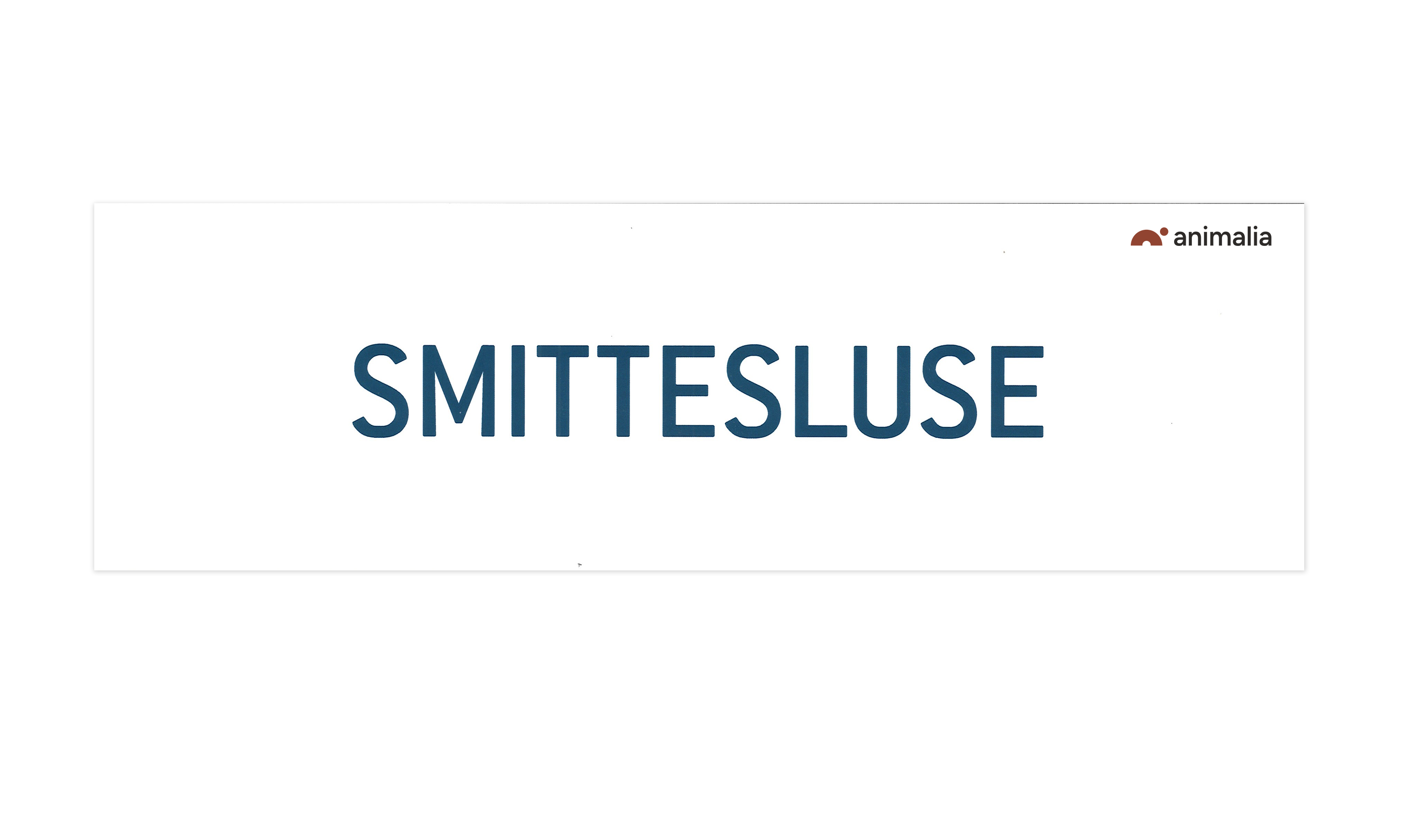 Skilt for smittesluse